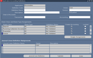 Link the Journal Line Definition to the Event Class “Invoice”